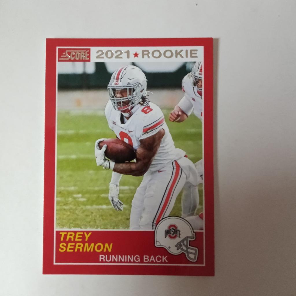Trey Sermon 2021 Panini Chronicles Score Draft Picks RC #55 49ers