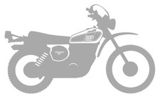 Yamaha XT500 '76 Sticker Aufkleber, stilisiertes Motiv Baujahr 1976, silber