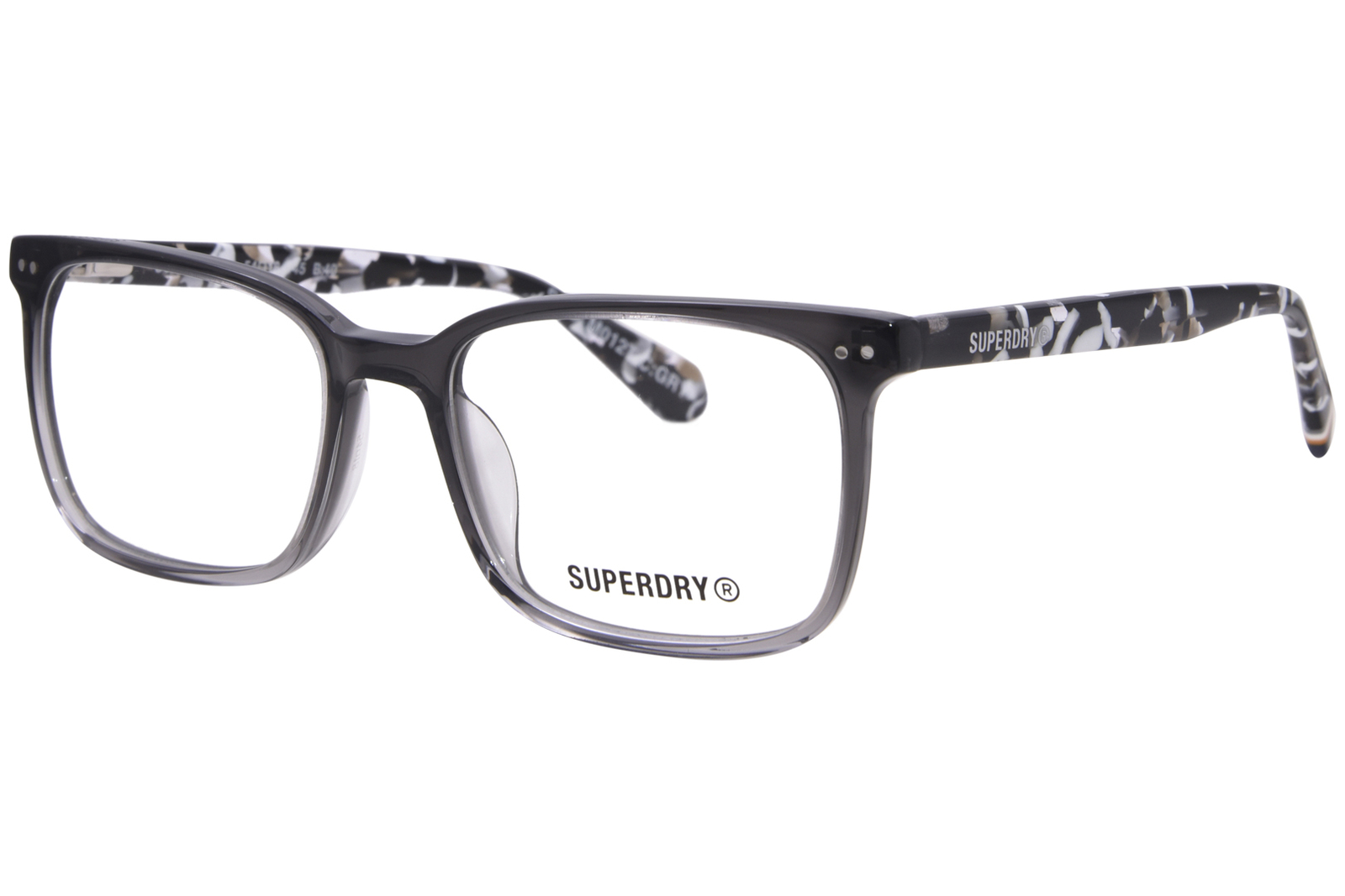 Superdry SDOM012T Мужские очки GRY в серой оправе прямоугольной формы 54 мм