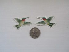 Temporary Tattoos - Set of 2 wrist size hummingbird approx. 1.5" each 