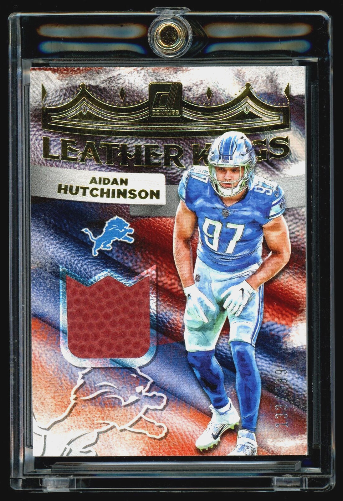 Aidan Hutchinson Panini Donruss Leather Kings Memorabilia #LK10 Base