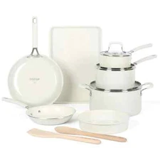 Martha Stewart Everyday Charlemont 12-Piece Aluminum Cookware Set LinenFREE SHIP