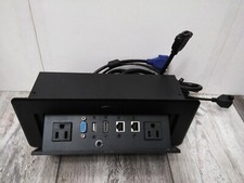 Conference Table Power Brush Connectivity Box with 4 AC Power  2 RJ45  CAT6   2