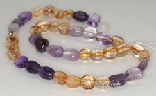 16X11-9X6MM MIX QUARTZ GEMSTONE NUGGET LOOSE BEADS 7.5inch