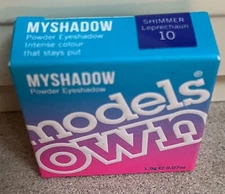 Models Own MYSHADOW Powder Eyeshadow Eye Makeup ~ 10 SHIMMER LEPRECHAUN Blue 