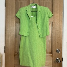 Genny italy Vintage Women’s dress and Coat Green Size 8