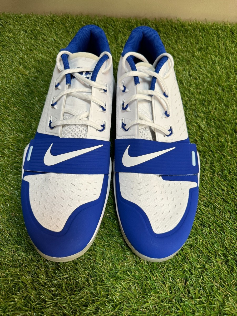 Nike Alpha Menace Turf Low Football Cleats White/Blue BV3997-101