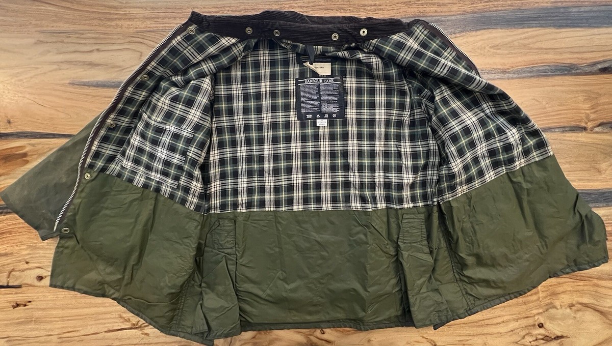 Vintage Green 4 Pocket Barbour Bedale Cotton Waxed Jacket