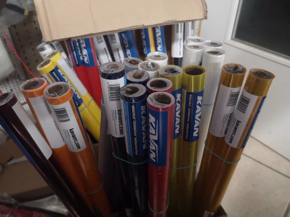 (8,45EUR/m) 2m Rolle x 64cm Bügelfolie 25 Farben deckend oder transparent KAVAN - Bild 2 von 3