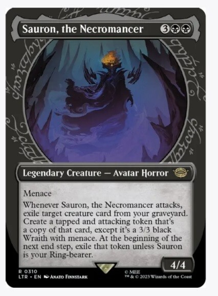 MTG Sauron, the Necromancer - Lord of the Rings 310 Showcase Foil LP Magic