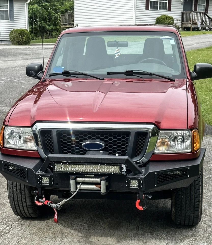 Vijay Fit 1998-2011 Ford Ranger Front or Rear Bumper w/Winch Plate & LED Lights - Imagem 3 de 4