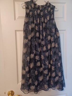 Joie Baltic Print Sleeveless Flowy Mini Swing Dress Size XL