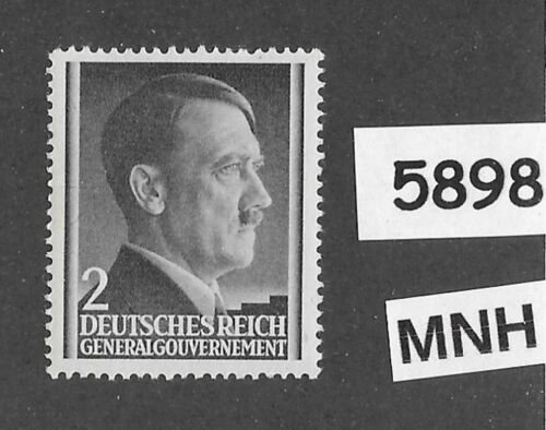 #5898 Timbre MNH Scott #N76 / 1944 / Hitler / Troisième Reich / Pologne occupation - Photo 1 sur 1