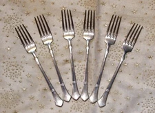 BERNDORF METALWARE FACTORY BMF ARTHUR KRUPP SET OF SIX  DINNER FORKS c.1910