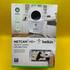 Belkin Netcam HD+ WI-FI Camera w/ Night Vision & 2-Way Microphone. New In Box