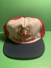 vintage new era truck world snapback trucker hat Cap Rare USA Made