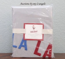 NEW Pottery Barn Kids MERRY AND BRIGHT Christmas Tablecloth 70x90 Santa Holiday