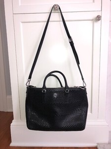tory burch black robinson tote