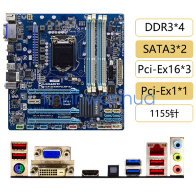 For Gigabyte GA-Z68MA-D2H-B3 LGA1155 DDR3 DVI+VGA+ 2×SATA3 Motherboard