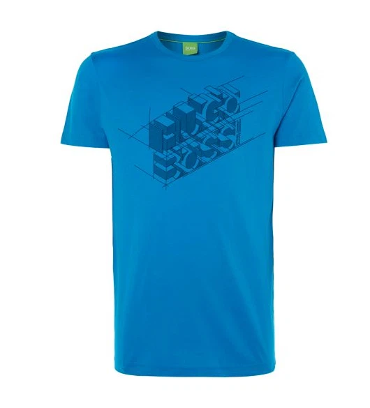 HUGO BOSS 3D Logo Blue T Shirt Brand New With Tags