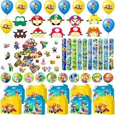 100Pcs Super Mario Party Deko Super Mario Kinder Geburtstag Geschenktüten Ballon