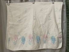 Vintage 50's 60's Receiving Baby Blanket Design Faded No Holes Clean