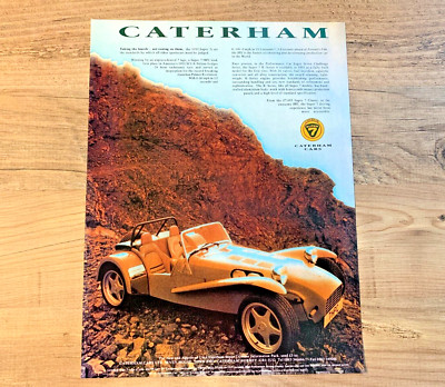 CATERHAM SUPER 7 - RAHMENBARE WANDKUNST ORIGINAL AUTOWERBUNG
