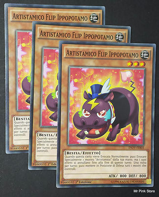 Set 3x KÜNSTLERISCHES FLIP NILPFERD Performapal Nilpferd INOV-IT003 Pendel YUGIOH