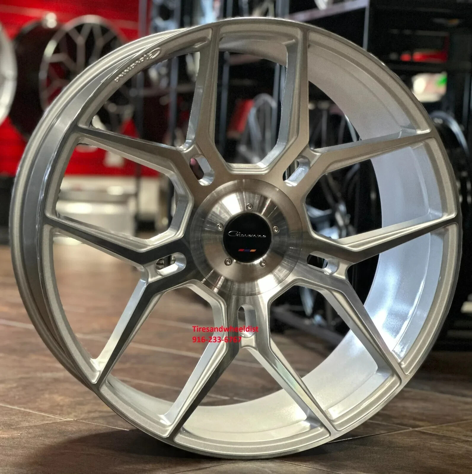 24" Giovanna Haleb Silver Machine Tires fit Mercedes GLS Rolls Royce Ghost New