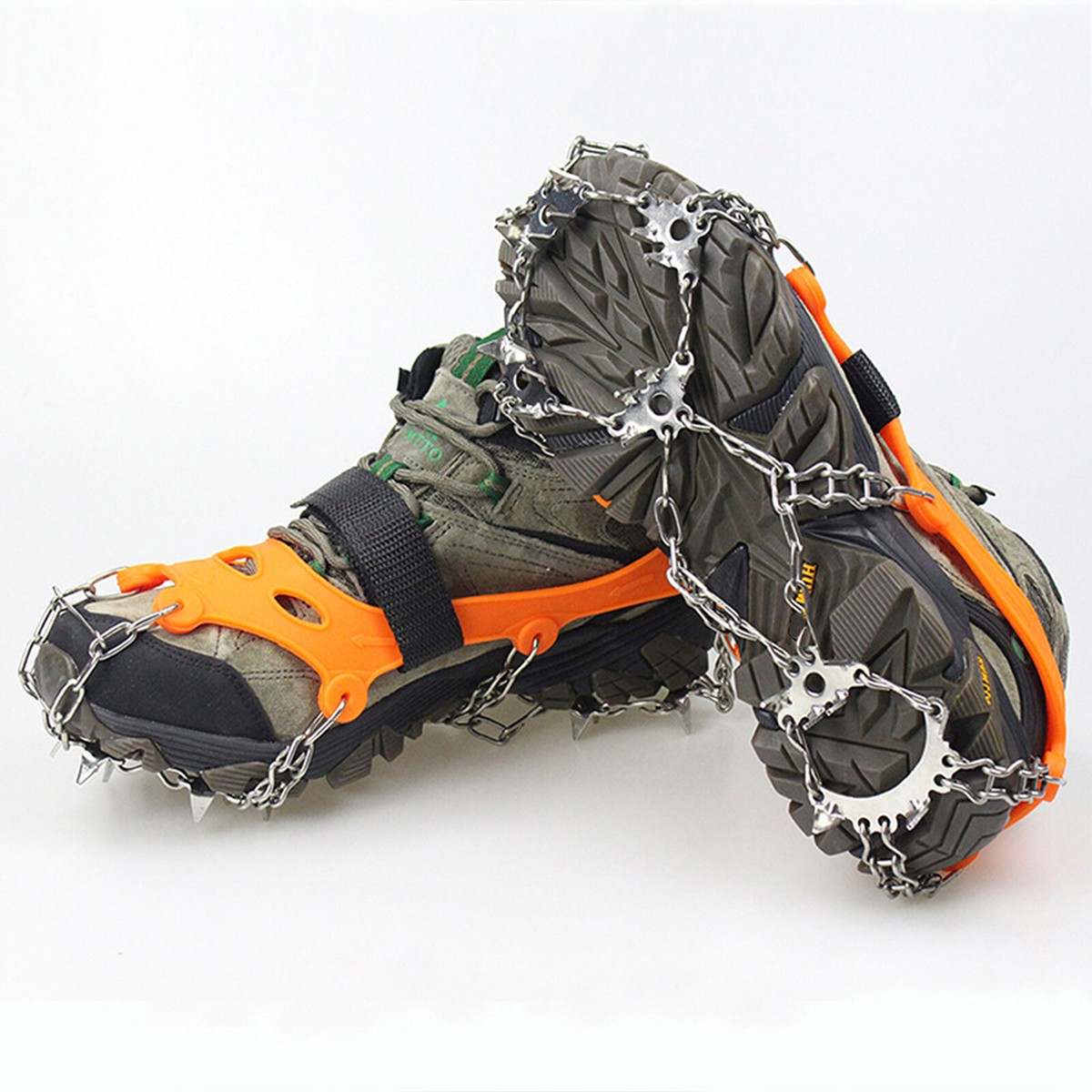 Ice Crampons 23 Spikes Ice Cleats for Boots Anti Slip Ice Grip