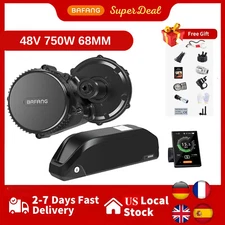 Bafang BBS02B 48V750W 68mm Mid Drive Motor DIY Ebike Conversion Kit W/ Battery