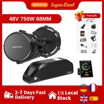 Bafang BBS02B 48V750W 68mm Mid Drive Motor DIY Ebike Conversion Kit W/ Battery