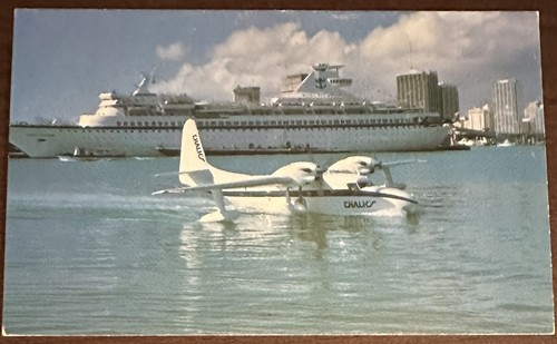 Vintage Unused Real Photo PC Chalk’s International Airline Grumman Turbo Mallard