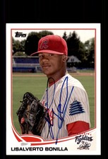 Signed Baseball Card Auto Lisalverto Bonilla 2013 Topps Pro Debut #145