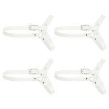 2Pairs Detachable Shoe Straps for Heels, Adjustable Ankle Strap, Matte White