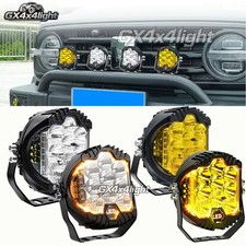 Round Led Work Light Bar Spot Flood Pods Suv Driving Truck Off Road Fog Lamps