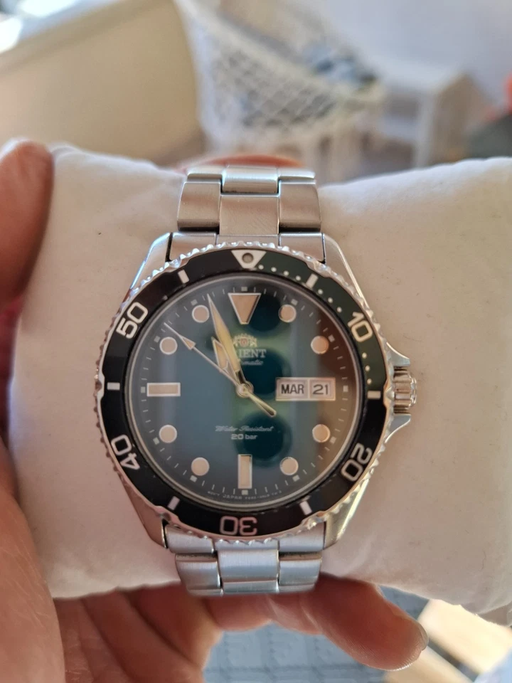 Orologio Automatico Orient Kamasu / Mako III verde petrolio - Immagine 4 di 4