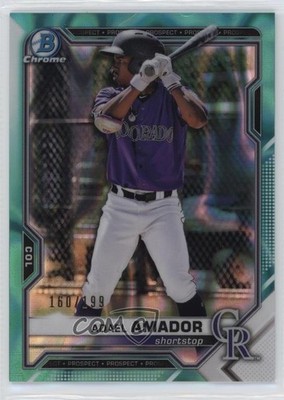 2021 Bowman Draft Chrome Aqua Lava Refractor /199 Adael Amador #BDC-195 01uy