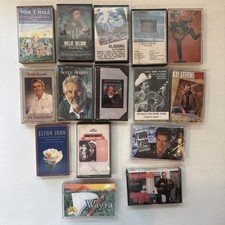 Lot Of 15 Country Cassette Tapes- Elton John, Willie Nelson, Jenny Rogers 