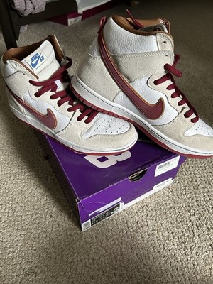 Size 10 - Nike Dunk SB High Sail Bright Crimson