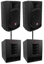 (2) Rockville RPG15 15 Powered 1000W DJ/PA Sp...