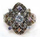 1CT Heat Treated Moissanite 925 Genuine Sterling Silver Ring Sz 6 NF1-8 — photo 1