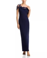 Eliza J Beaded Twist Overlay Gown  Size 4, Size 6 MSRP $250