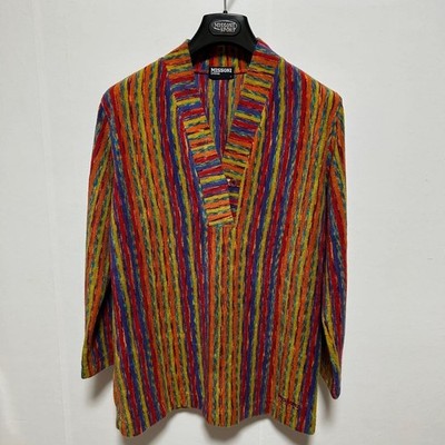 Missoni Women M Intimo Multicolor Striped Long Sleeve Shirt Almost unused Luxury