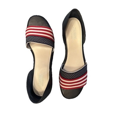 American Flag July 4 Sandals JASMIN Womens Slip On Loafer Size 11 NIB VTG Rare!