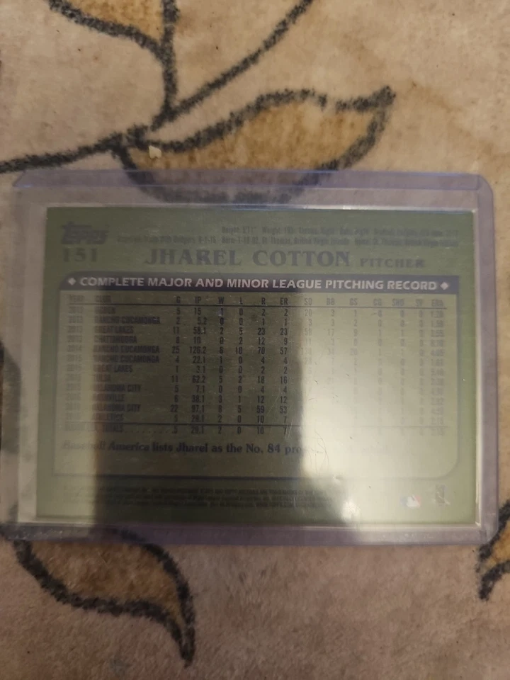 2017 Topps Archives - 1982 Jharel Cotton #151 (RC) - Image 2 of 2