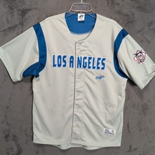 Loa Angeles Dodgers Jersey Adult Large Gray Baseball MLB Dynasty Athletic Mens