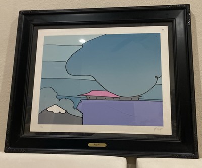 1977 Signed Peter Max Early Morning 1 Hand Pop Art Pastel Colors Clouds 79/150