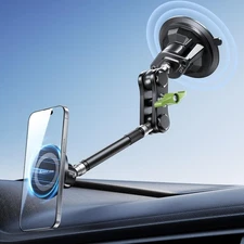 Magnetic Car Phone Holder [Strong Suction&Strong Magnetic] 360° Adjustable Ca...