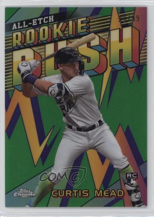 2024 Topps Chrome All-Etch Rookie Rush Green Refractor 93/99 Curtis Mead 09p1
